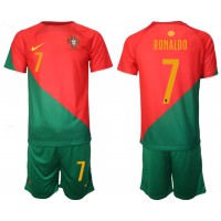 Portugal Cristiano Ronaldo #7 Replica Home Minikit World Cup 2022 Short Sleeve (+ pants)